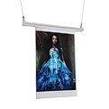 Silver Banner Rails with Rollers, 24'' Length Silver Banner Rails with Rollers, 24'' Length